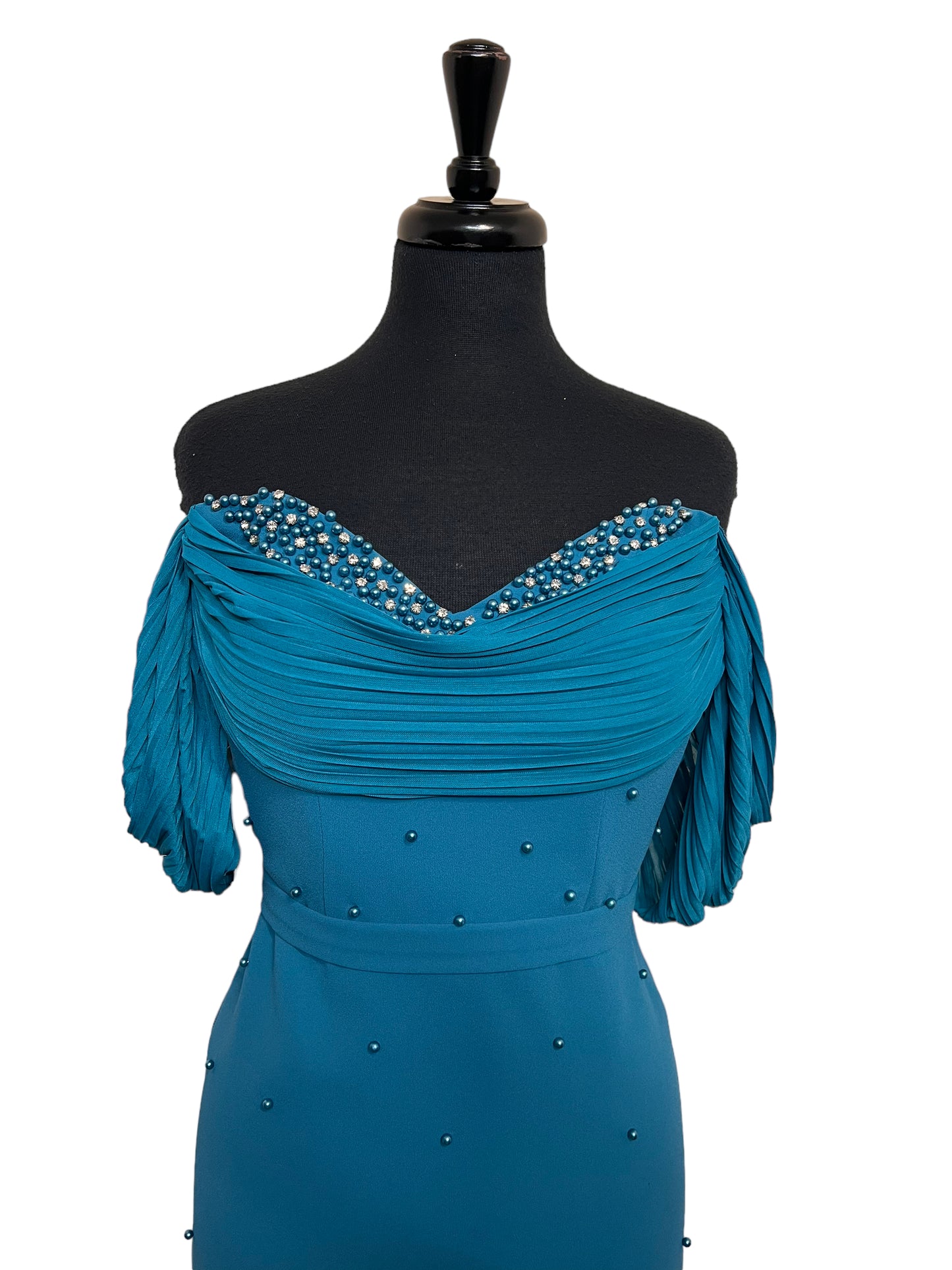 Rochie creion lungă până la genunchi verdeață