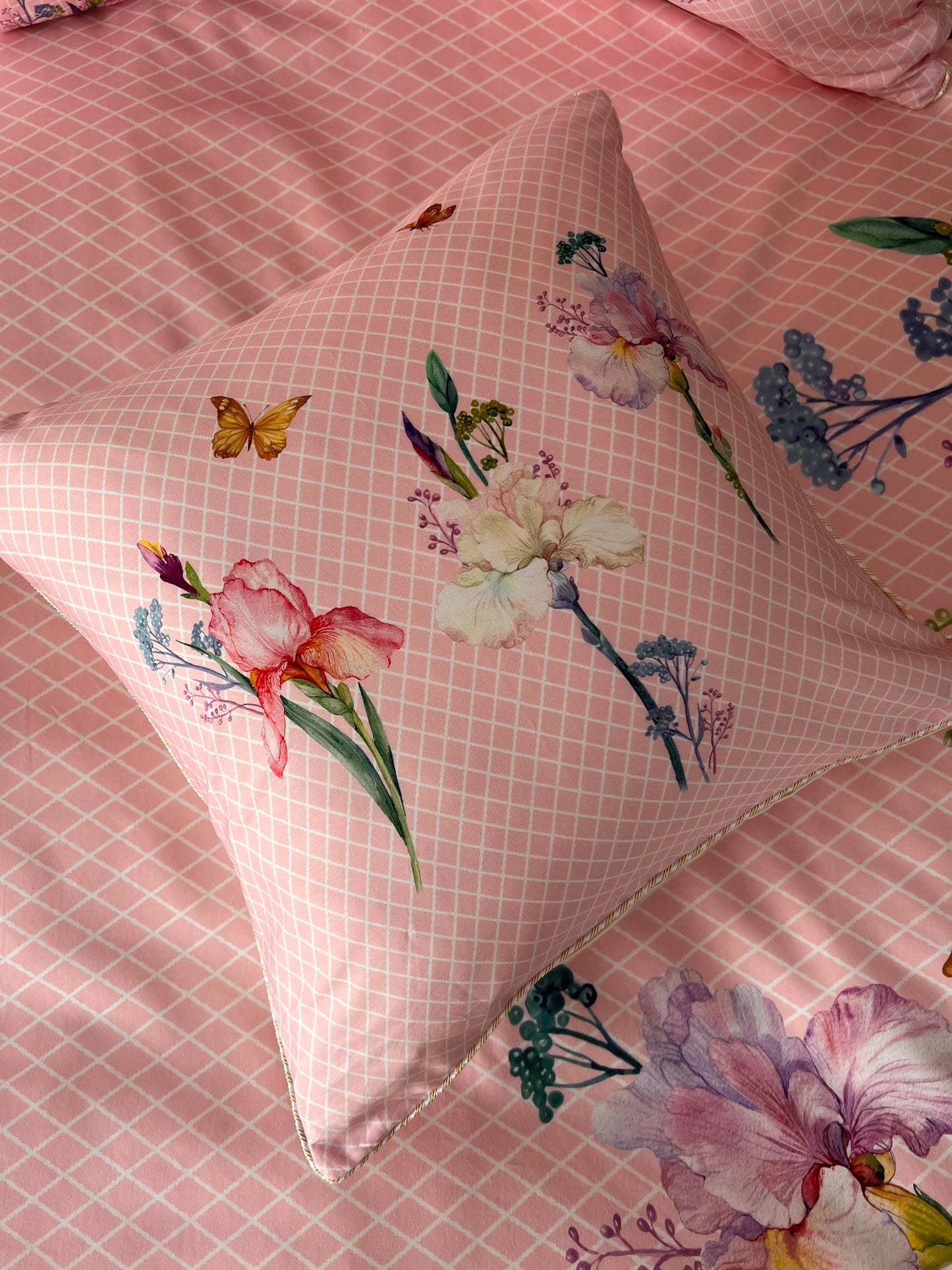 Juego de cama Fiore rosa de