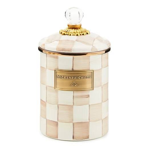 Check Enamel Canister - Medium