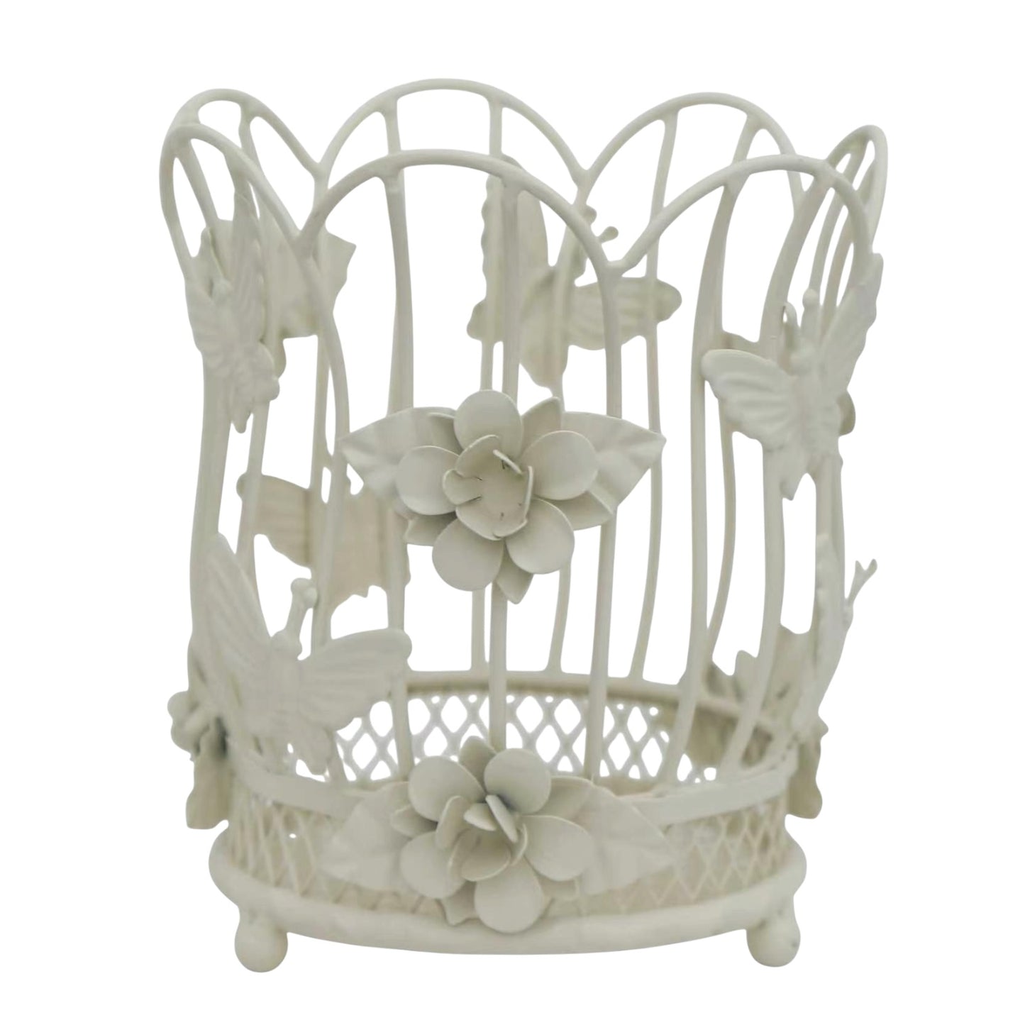 PRE ORDER OFF WHITE BUTTERFLY CUTLERY POT