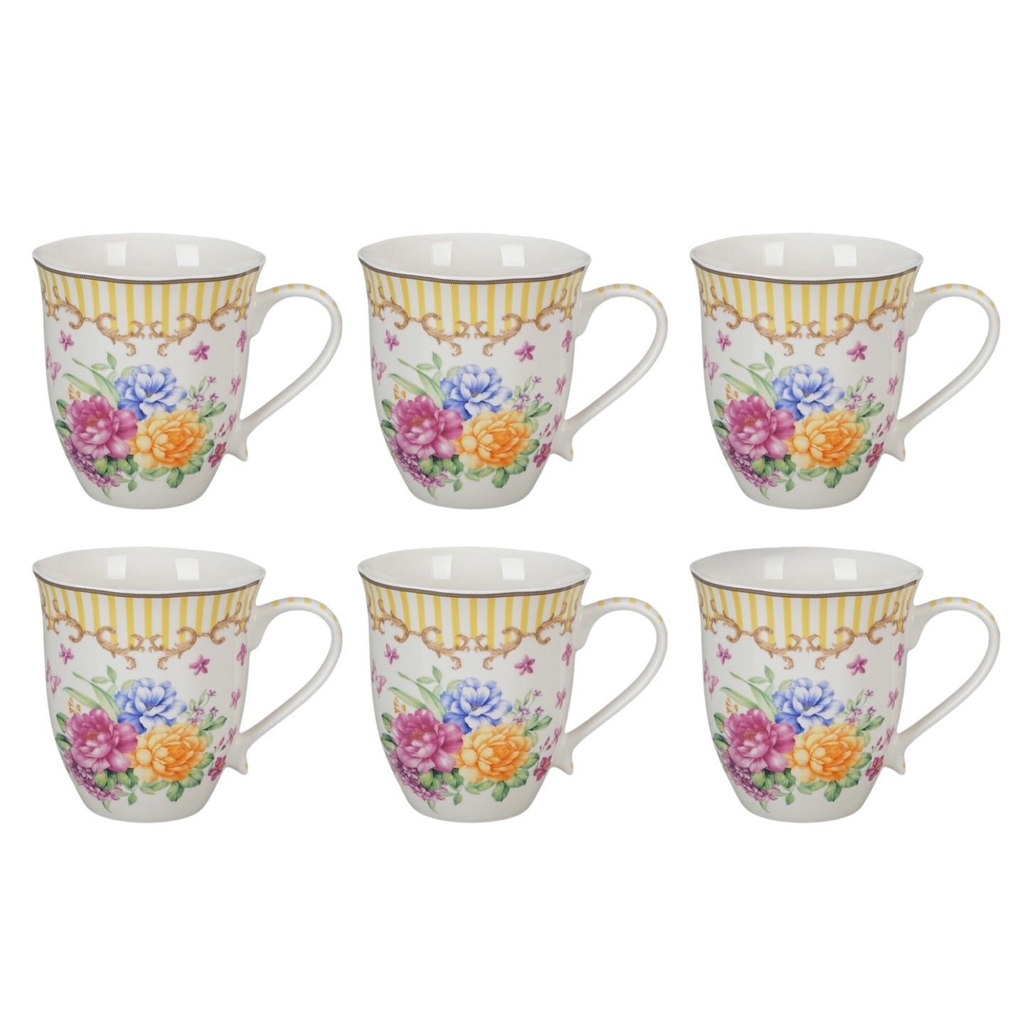 Lemon candy set of six mugs