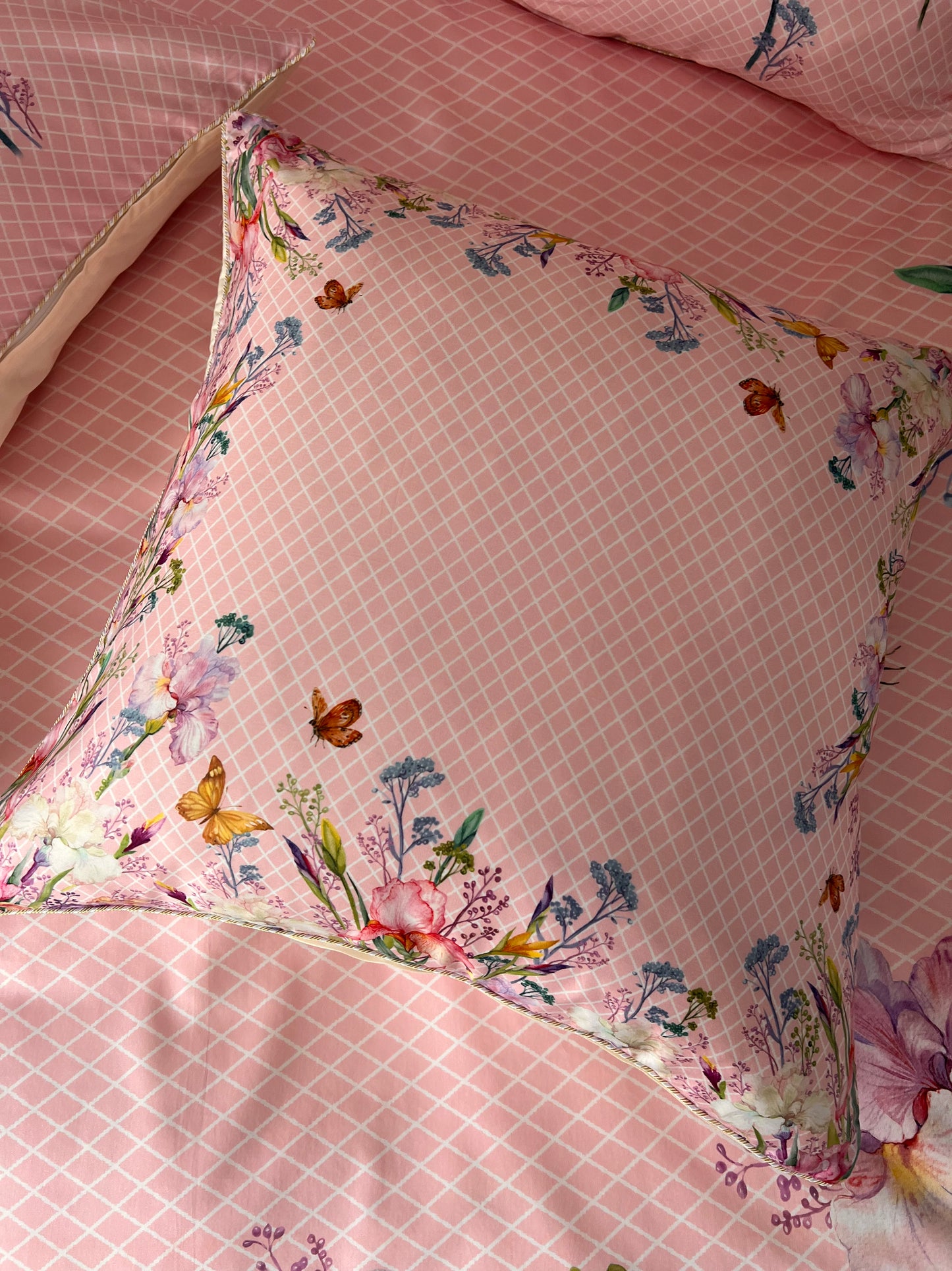 Juego de cama Fiore rosa de