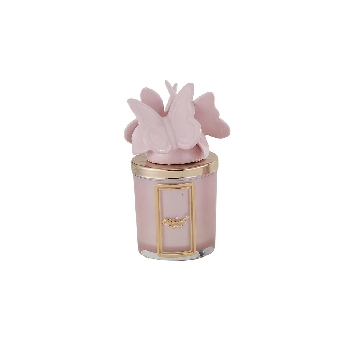 Pink butterfly candle