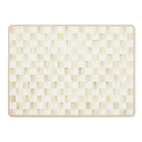 Mocha Check Cork Back Placemats, Set Of 4