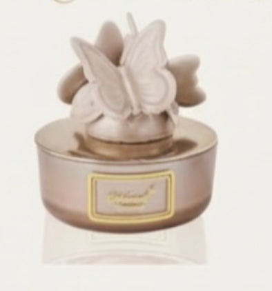 Capodimonte mocha candle butterfly