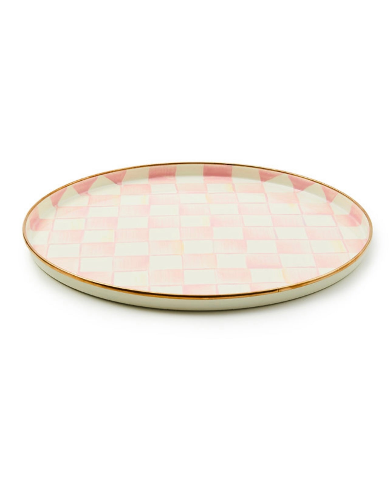 Rosie check round tray