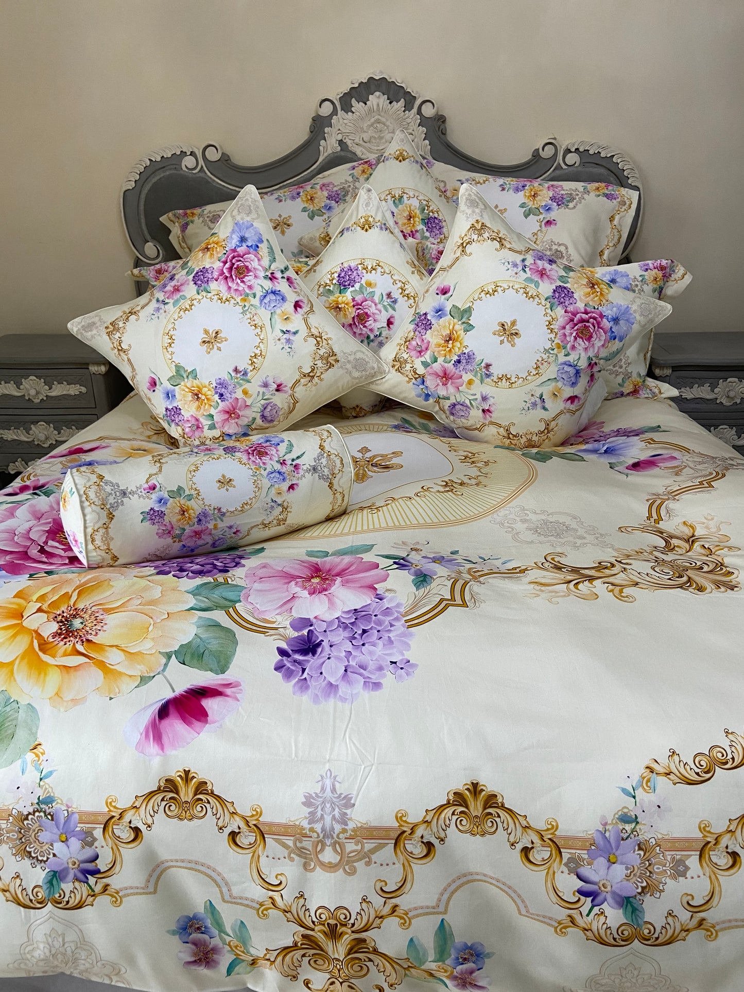 Juego de cama de caramelo de limón