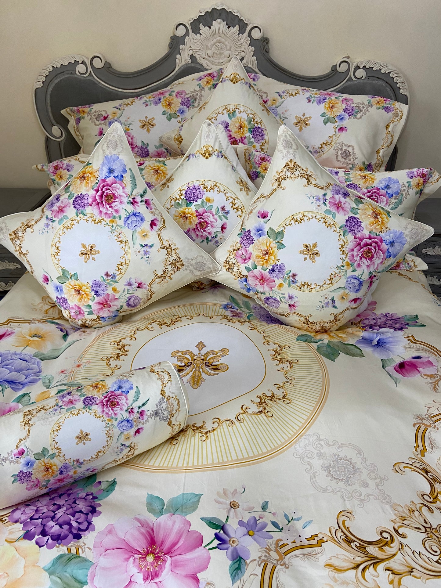 Juego de cama de caramelo de limón