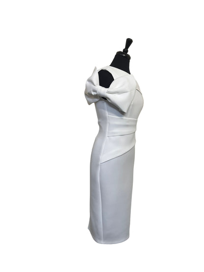 Robe crayon blanche longueur genou