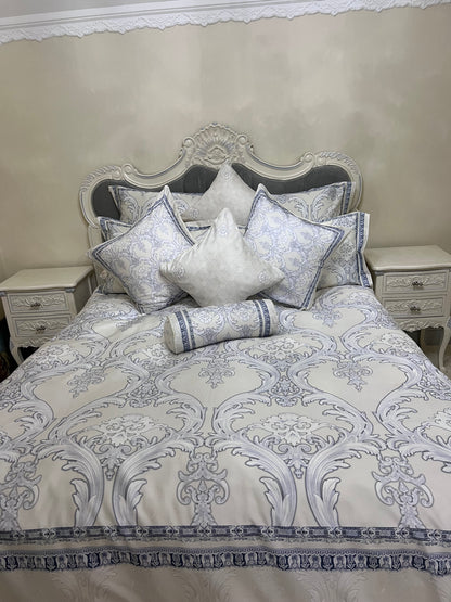 Elagance Cream/grey bedding set from