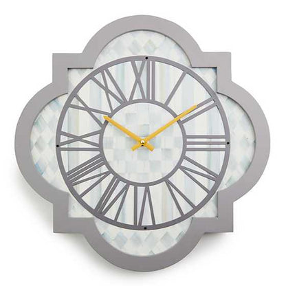 Sterling Check Tile Wall Clock