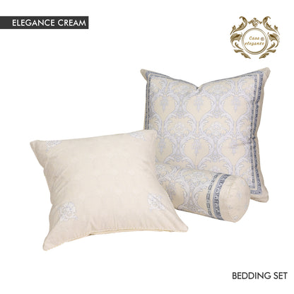 Elagance Cream/grey bedding set from