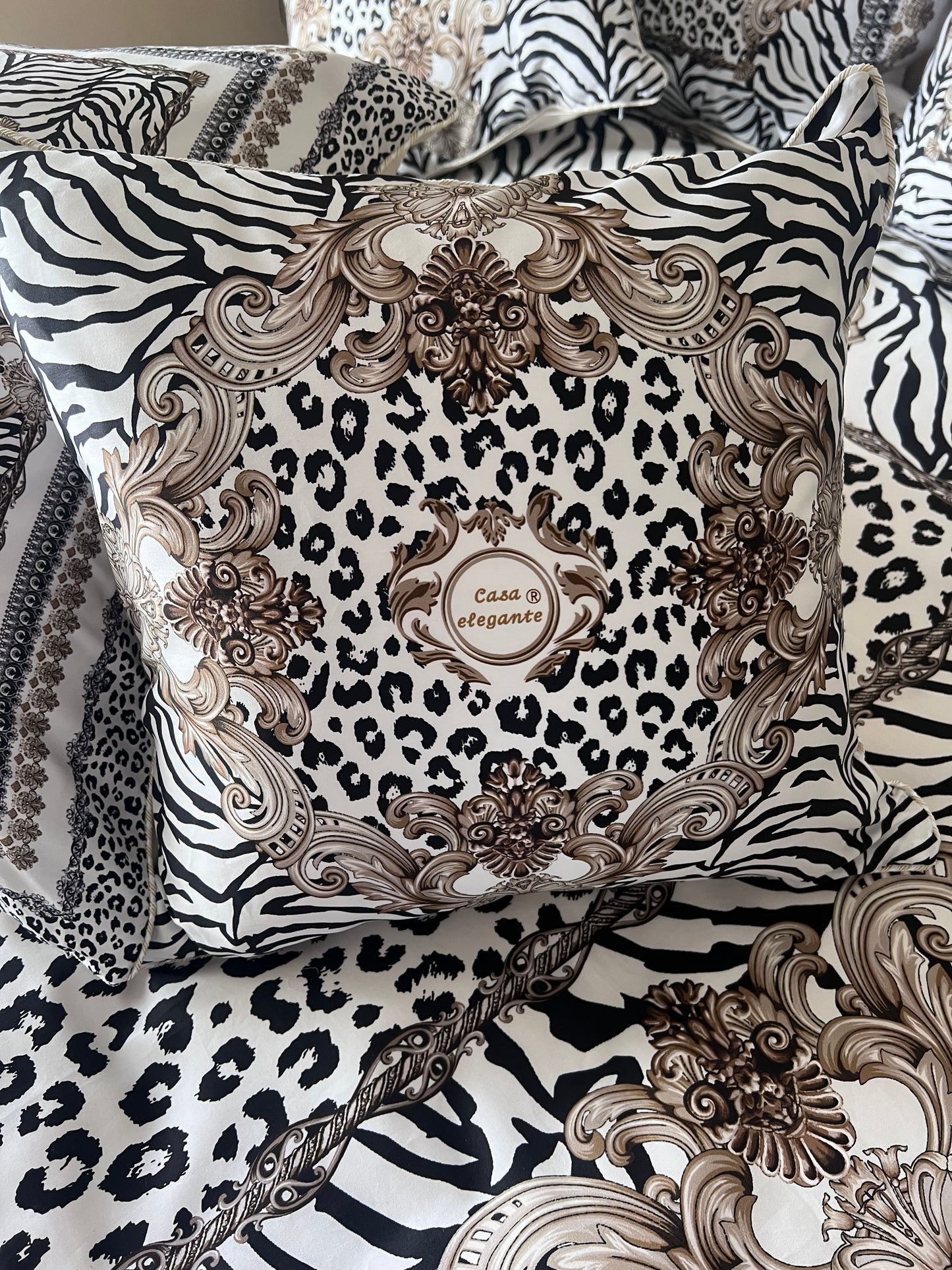 casa black & white bedding set from