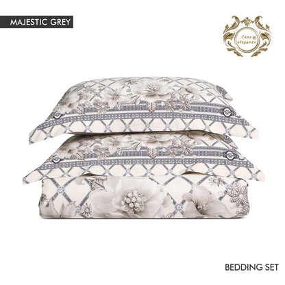 Conjunto de cama majestoso cinza