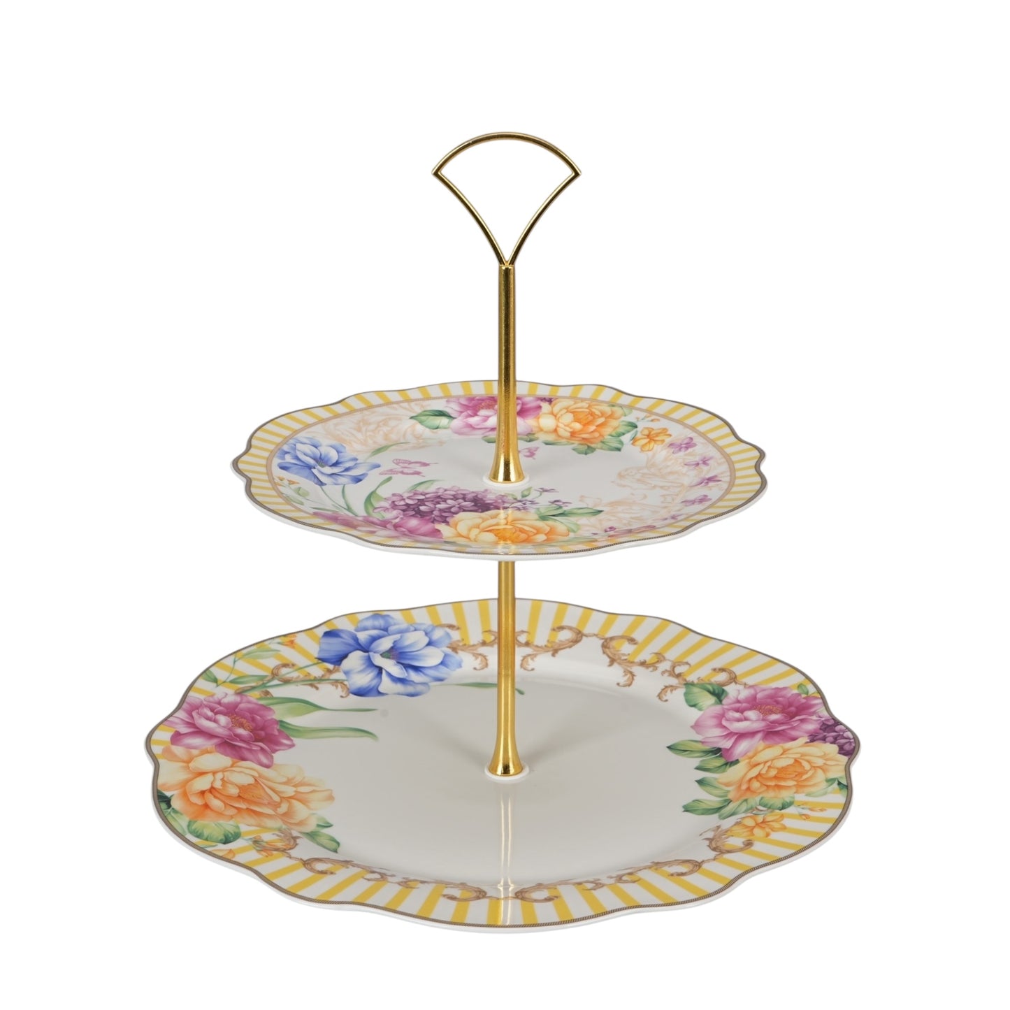 Lemon candy 2 tier cake stand