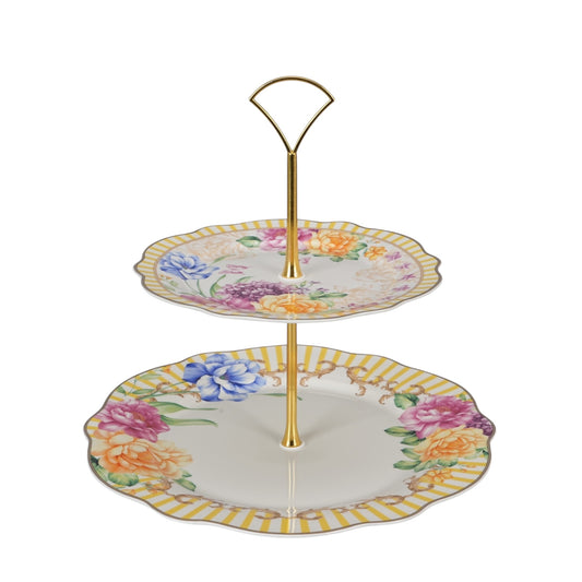 Lemon candy 2 tier cake stand