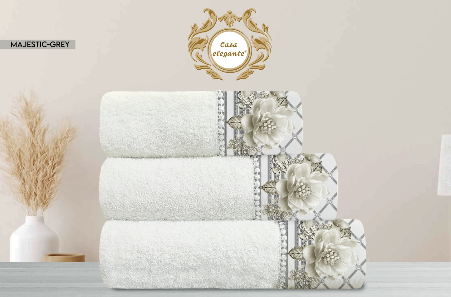 Grey Majestic towel set