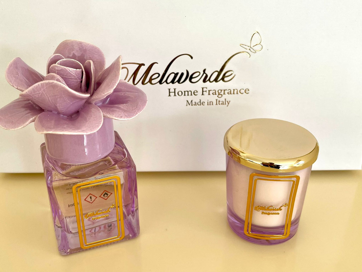 lilac rose candle & diffuser small gift set