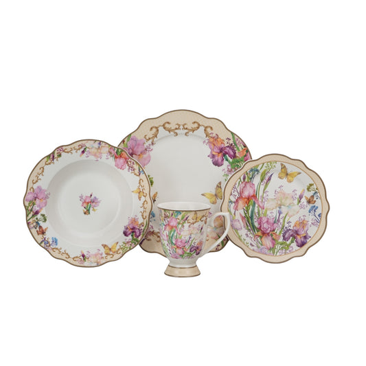 Fiore crema 24 pcs  Dinner set