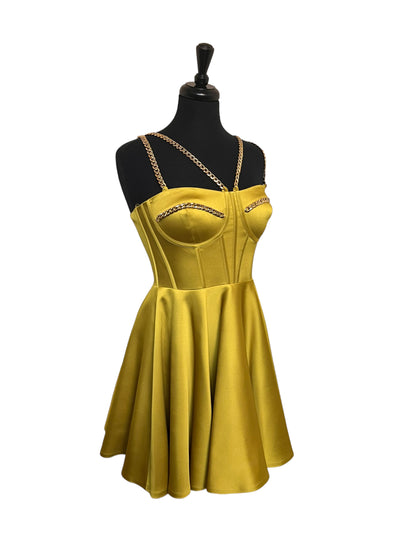 Robe patineuse citron vert