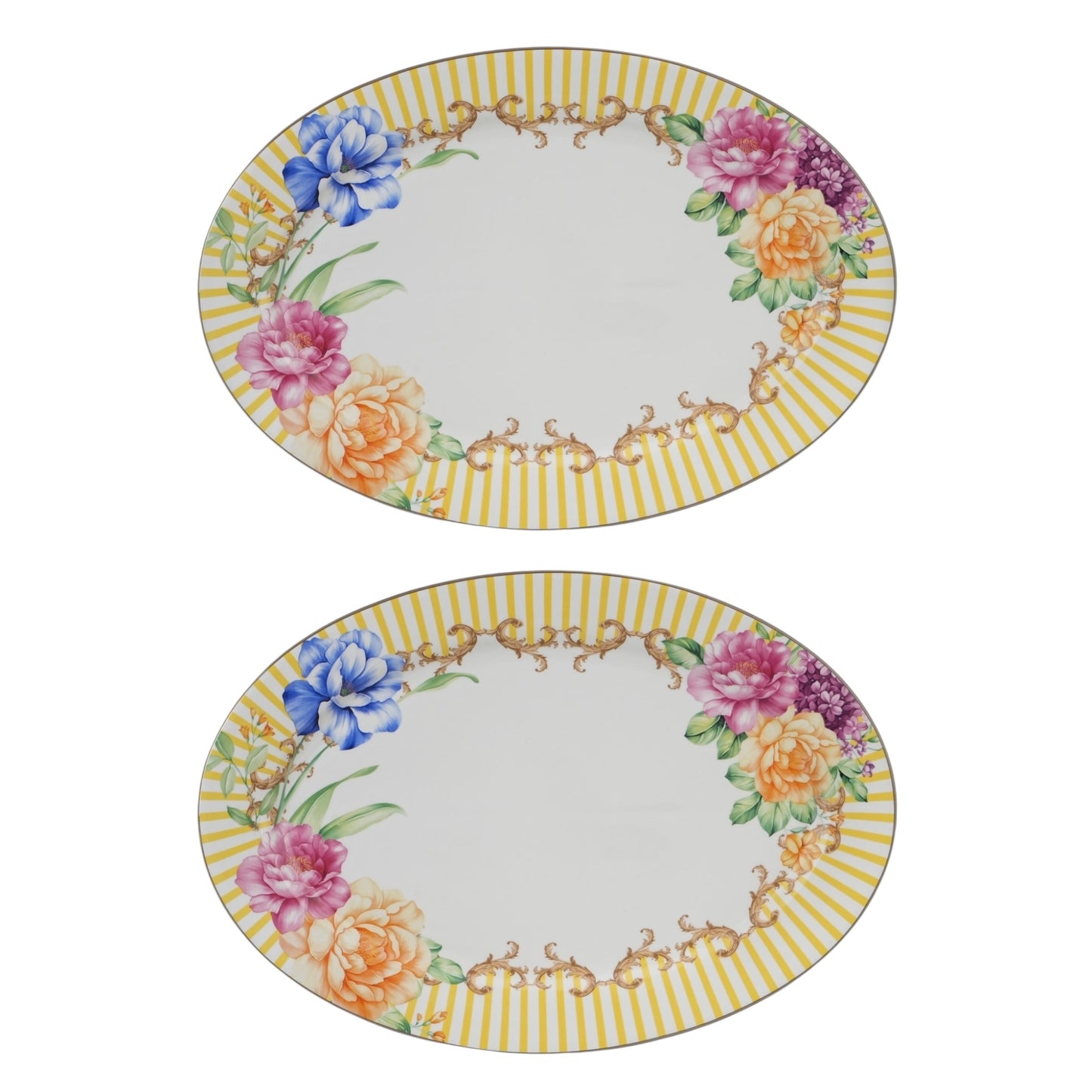 Lemon candy Pair of 16”ovel platter