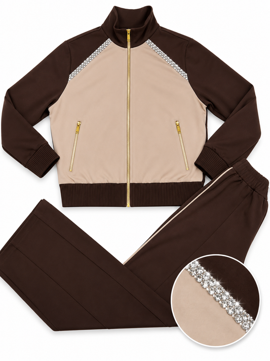 Luxury chocolate & beige lounge set