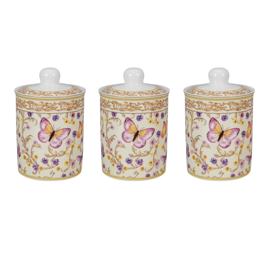 Ivory butterfly canister set