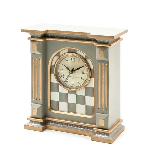 Sterling Check Mantel Clock