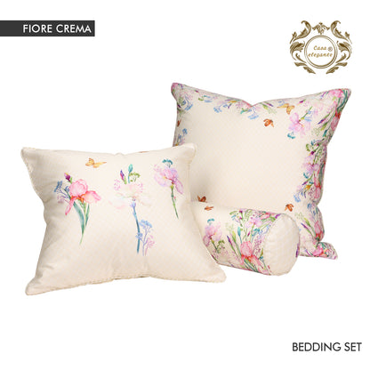 Set lenjerie de pat Fiore crema de la
