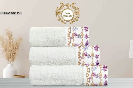 Lilac orchid towel set