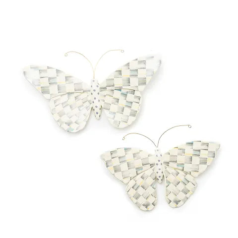 Sterling Check Butterfly pair Wall Decor