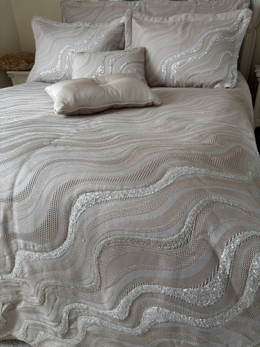 Charlotte mocha  luxury bedding Set
