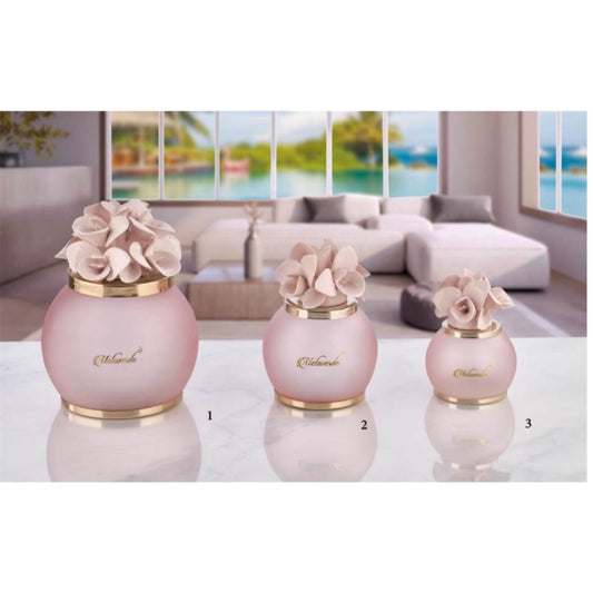 Capodimonte pink orchid led lamp