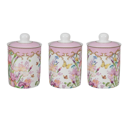 Fiore pink canister set