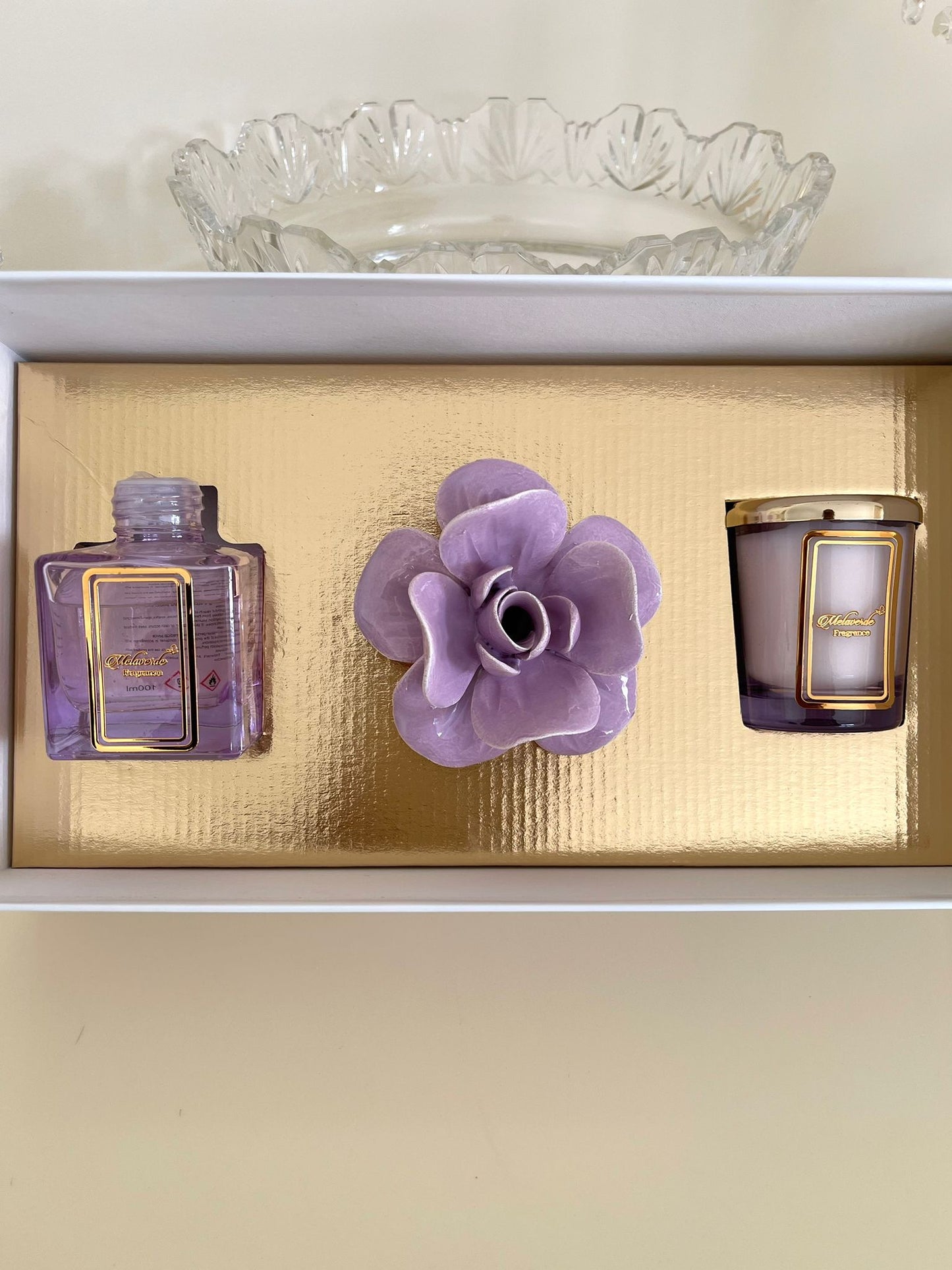 lilac rose candle & diffuser small gift set