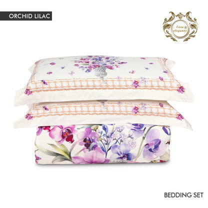 Lilac orchid bedding set from
