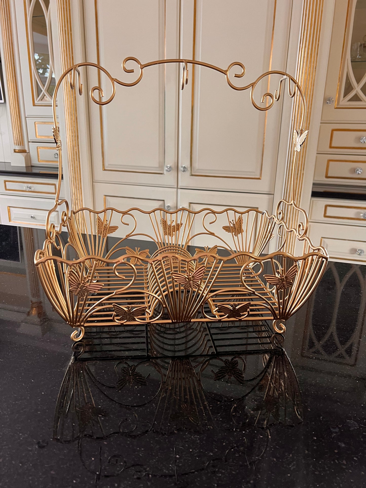 (GOLD)BUTTERFLY DISH RACK