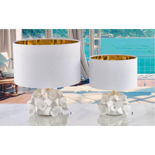 Capodimonte white orchid lamp