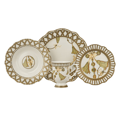 Gold tassels 24 pcs  Dinner set