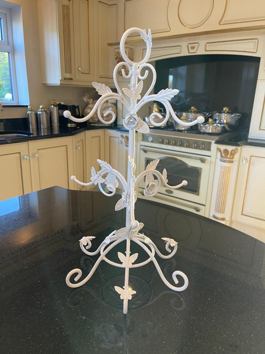 Butterfly mug stand white