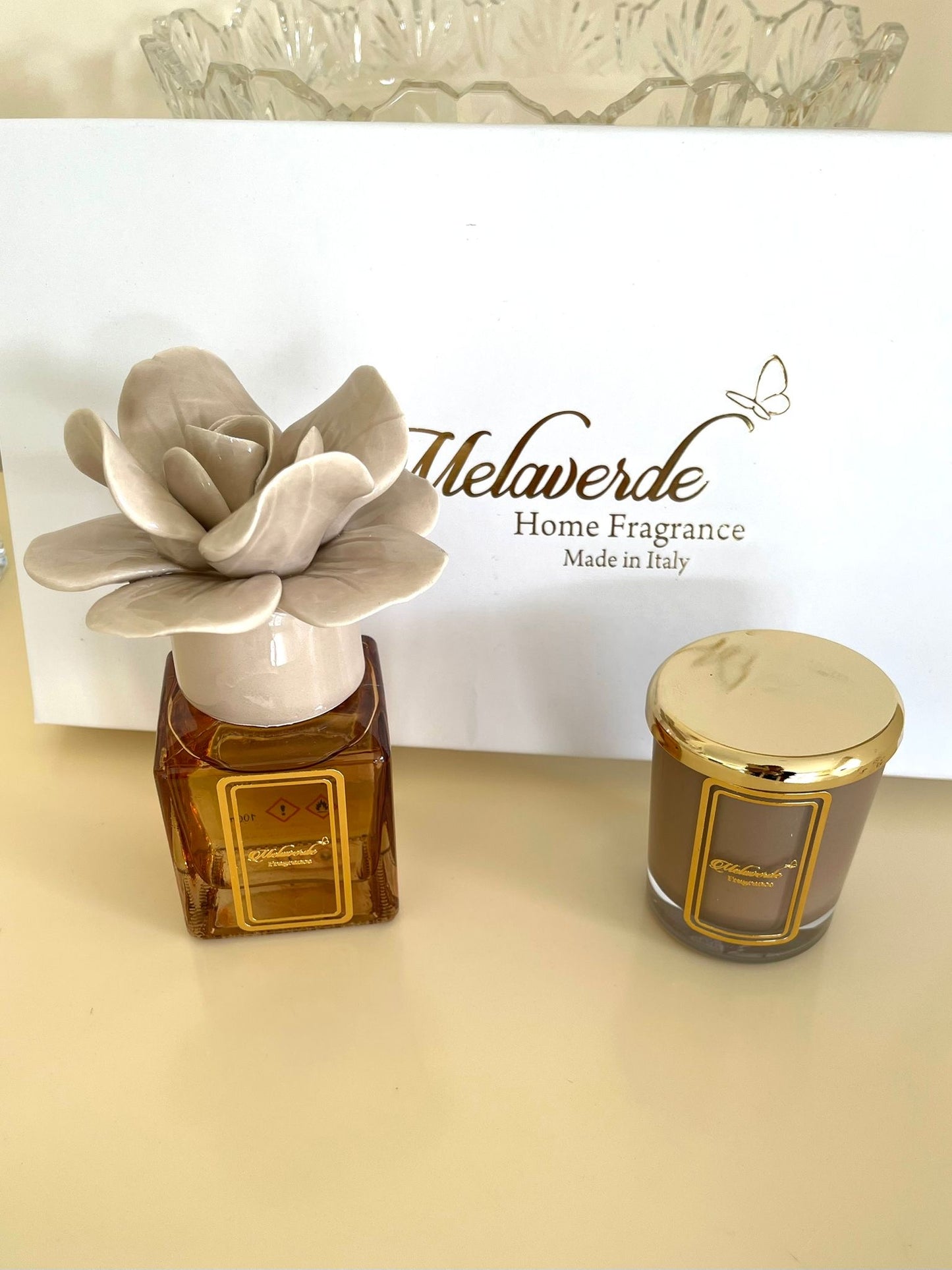 Mocha rose candle & diffuser small gift set
