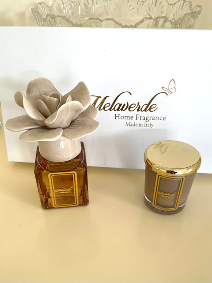 Mocha rose candle & diffuser small gift set