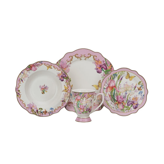 Fiore rosa 24 pcs  Dinner set