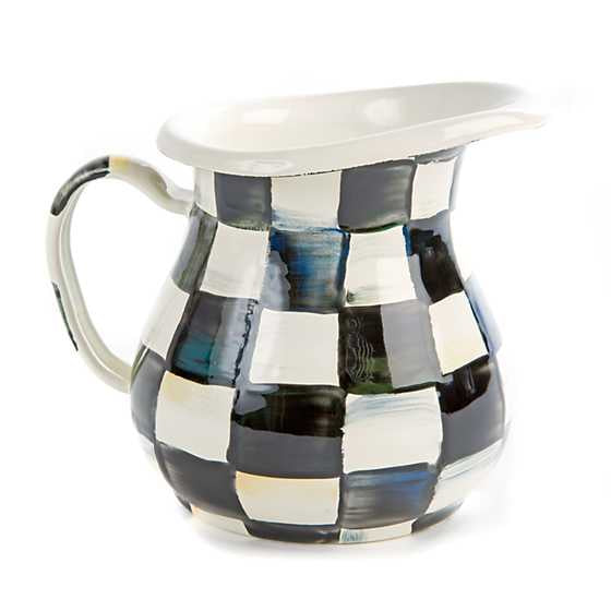 Courtly check enamel creamer