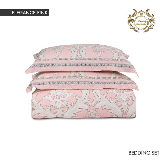 Elagance pink  bedding set from