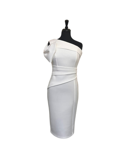 Robe crayon blanche longueur genou