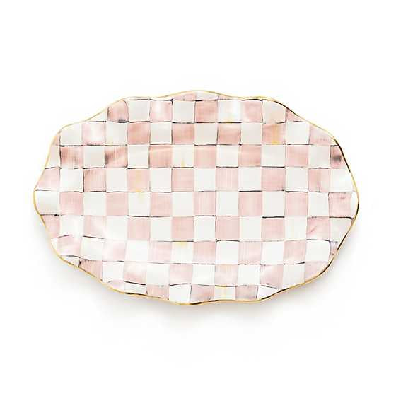 Rosy Check Ceramic Serving Platter