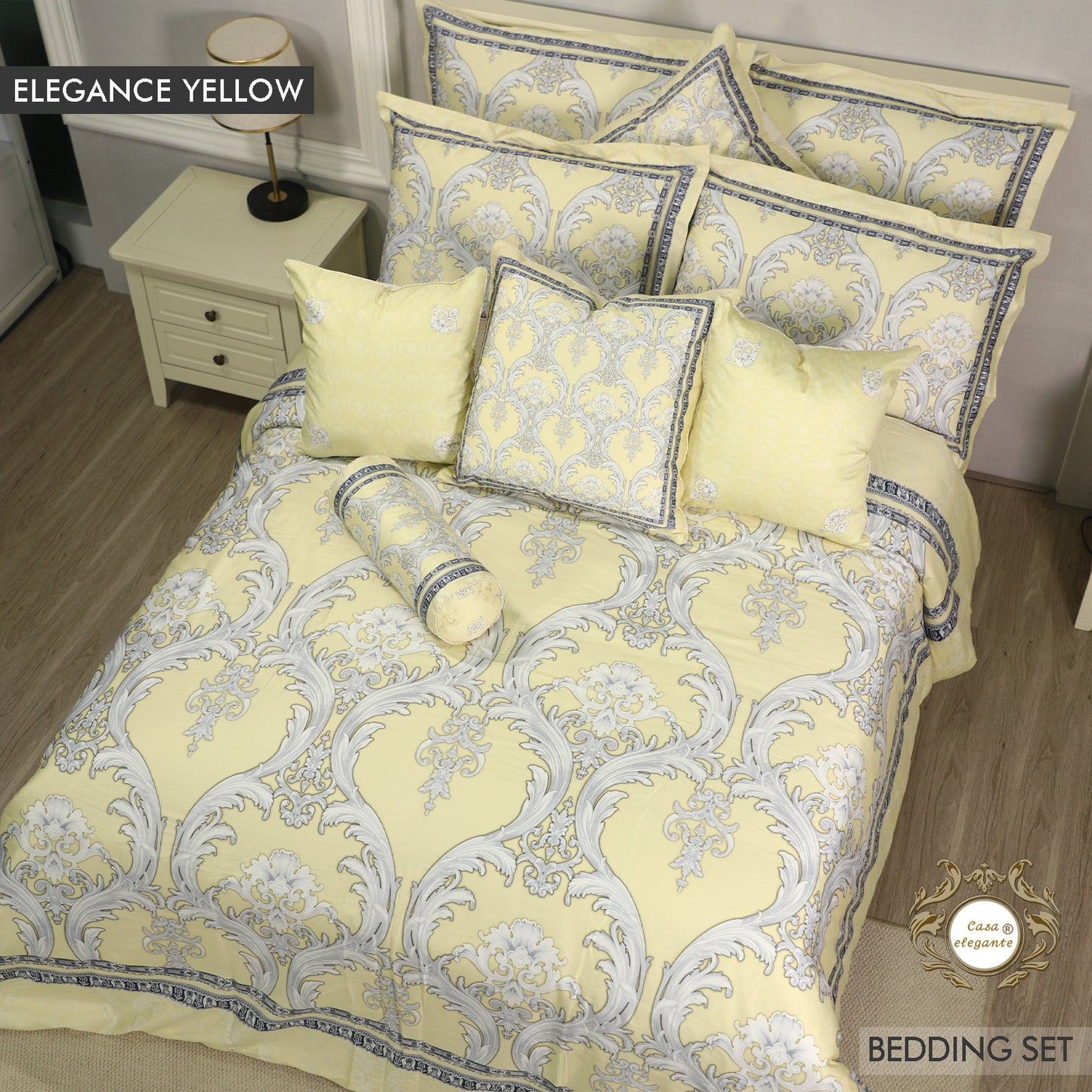Elagance yellow bedding set from
