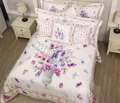 Lilac orchid bedding set from