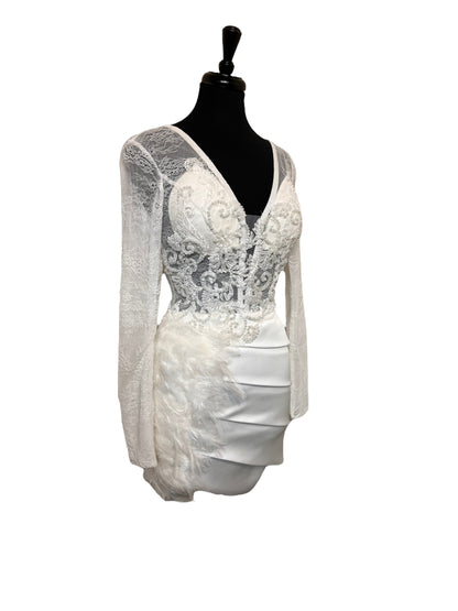 Robe en cristal blanc